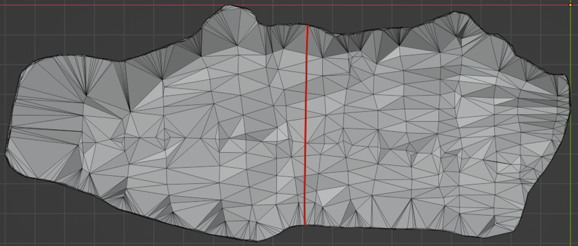 split image of the lake model in blender
